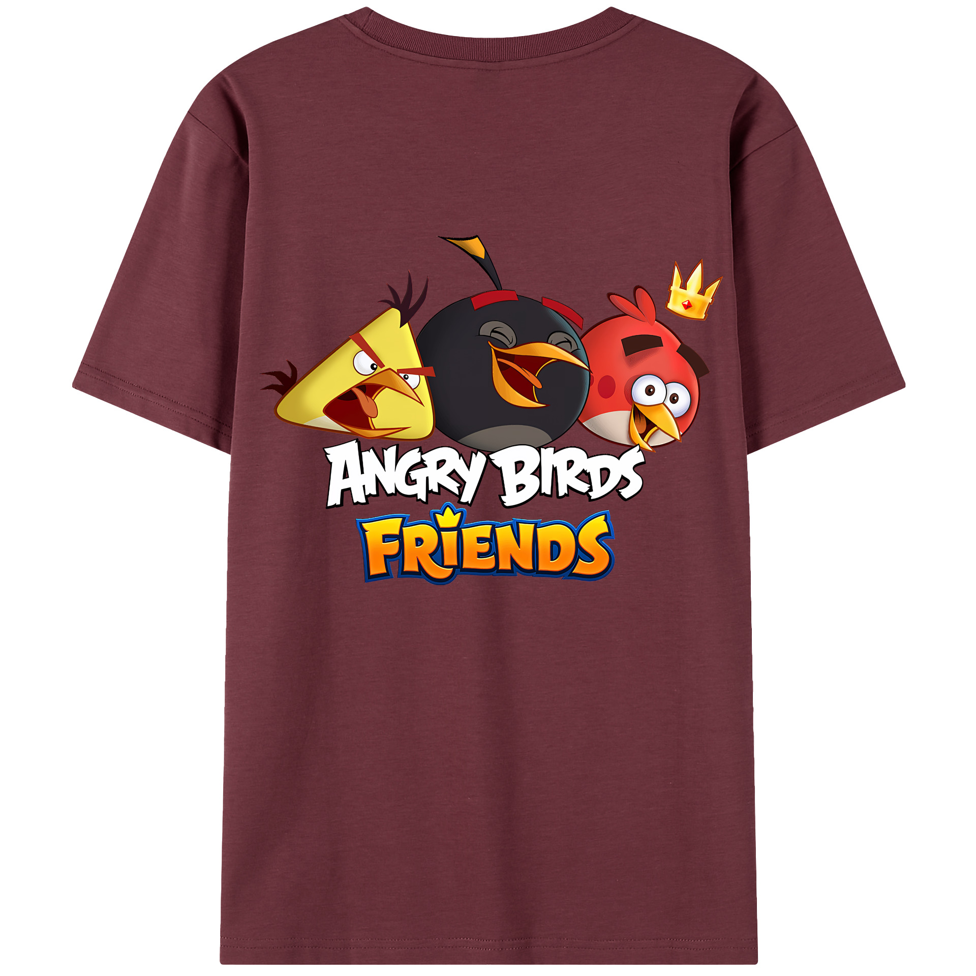 （画像用） Angry Birds アングリーバード 綿100％半袖Tシャツ（背面プリント）